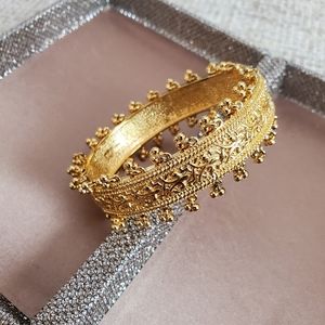 Gold Plated Bollywood Hinge Bracelet